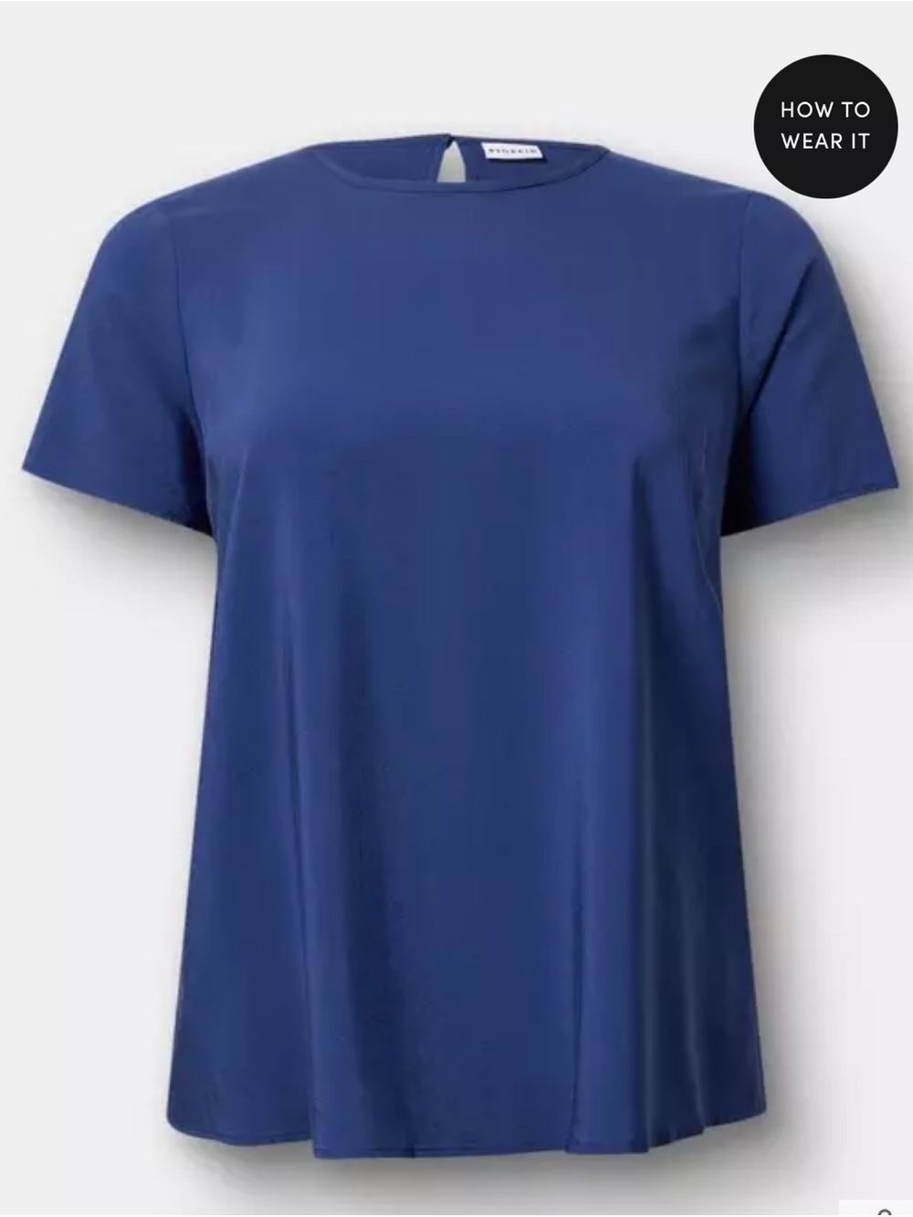 Torrid Abbey Challis Top Women’s Plus Size 4 Blue  Size  26/28 W NEW W TAG